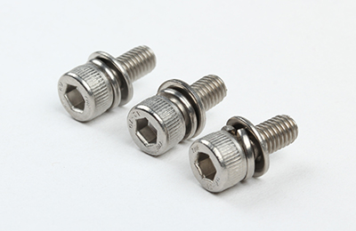 不銹鋼 內(nèi)六角圓柱頭（滾花）帶平、彈墊組合螺釘 DIN912三組合